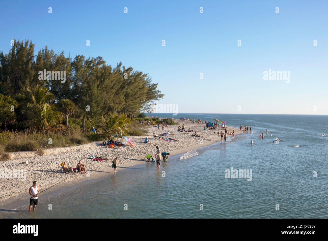 En Sanibel Island, Florida Beach Foto de stock