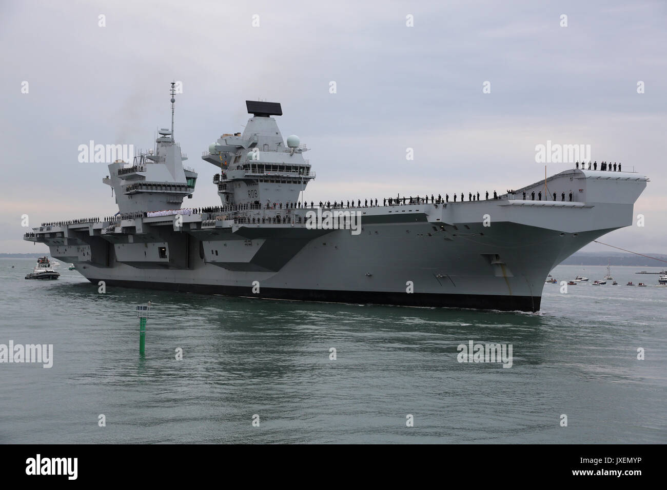 HMS Queen Elizabeth Portaaviones Foto de stock
