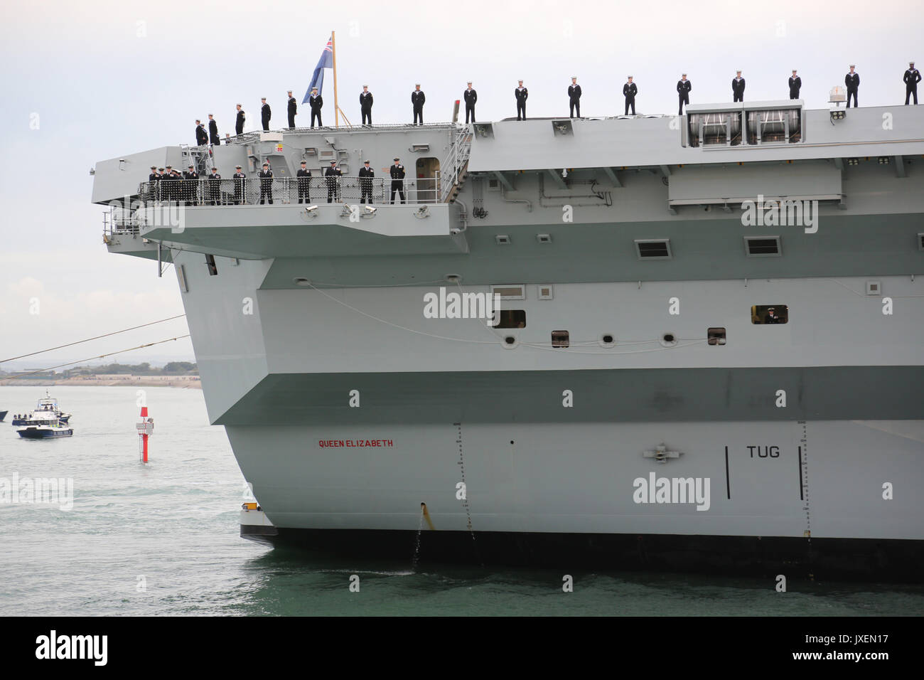 HMS Queen Elizabeth Portaaviones Foto de stock