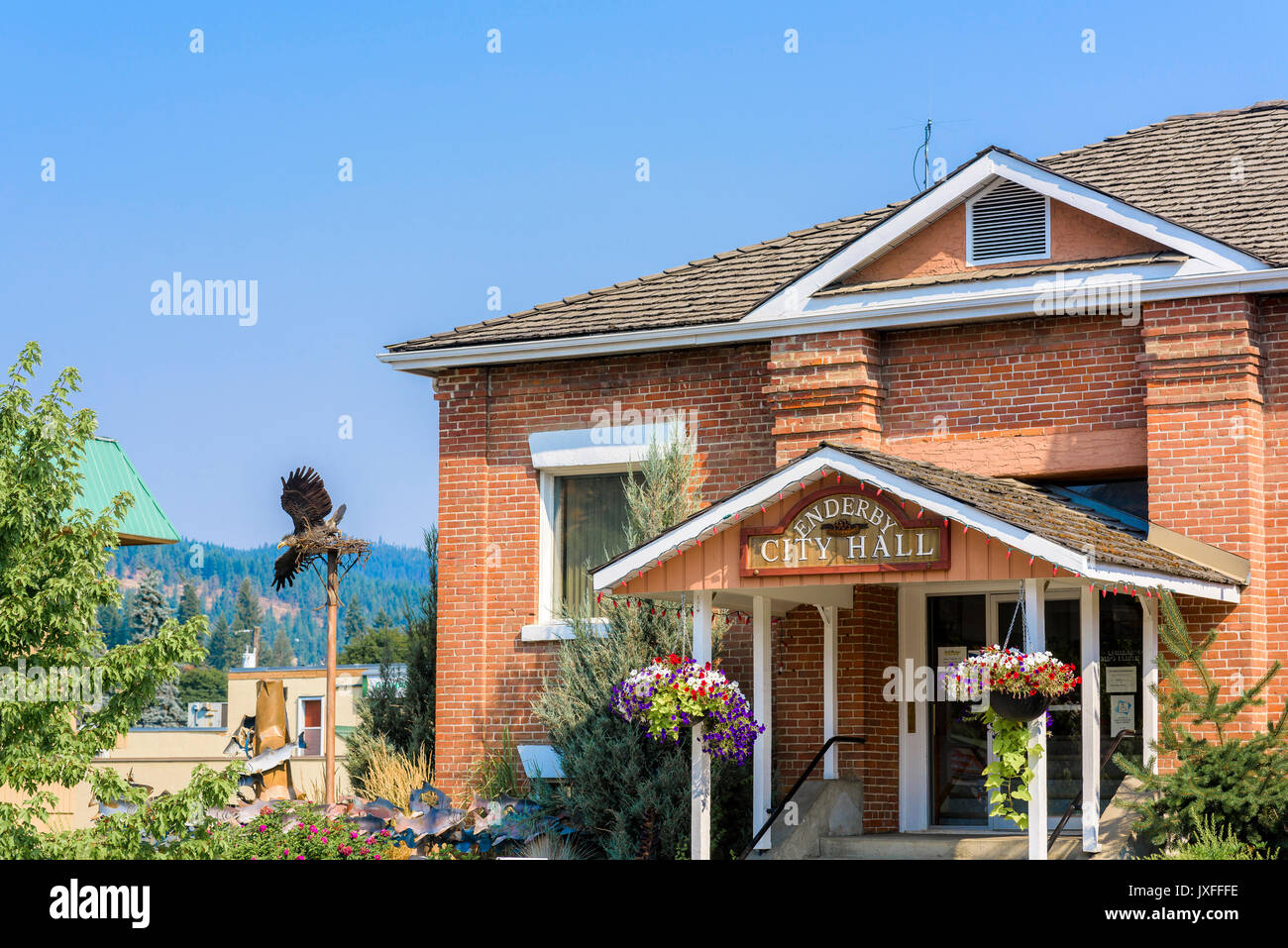 Ayuntamiento, Enderby, Valle Okanagan, Columbia Británica, Canadá Foto de stock