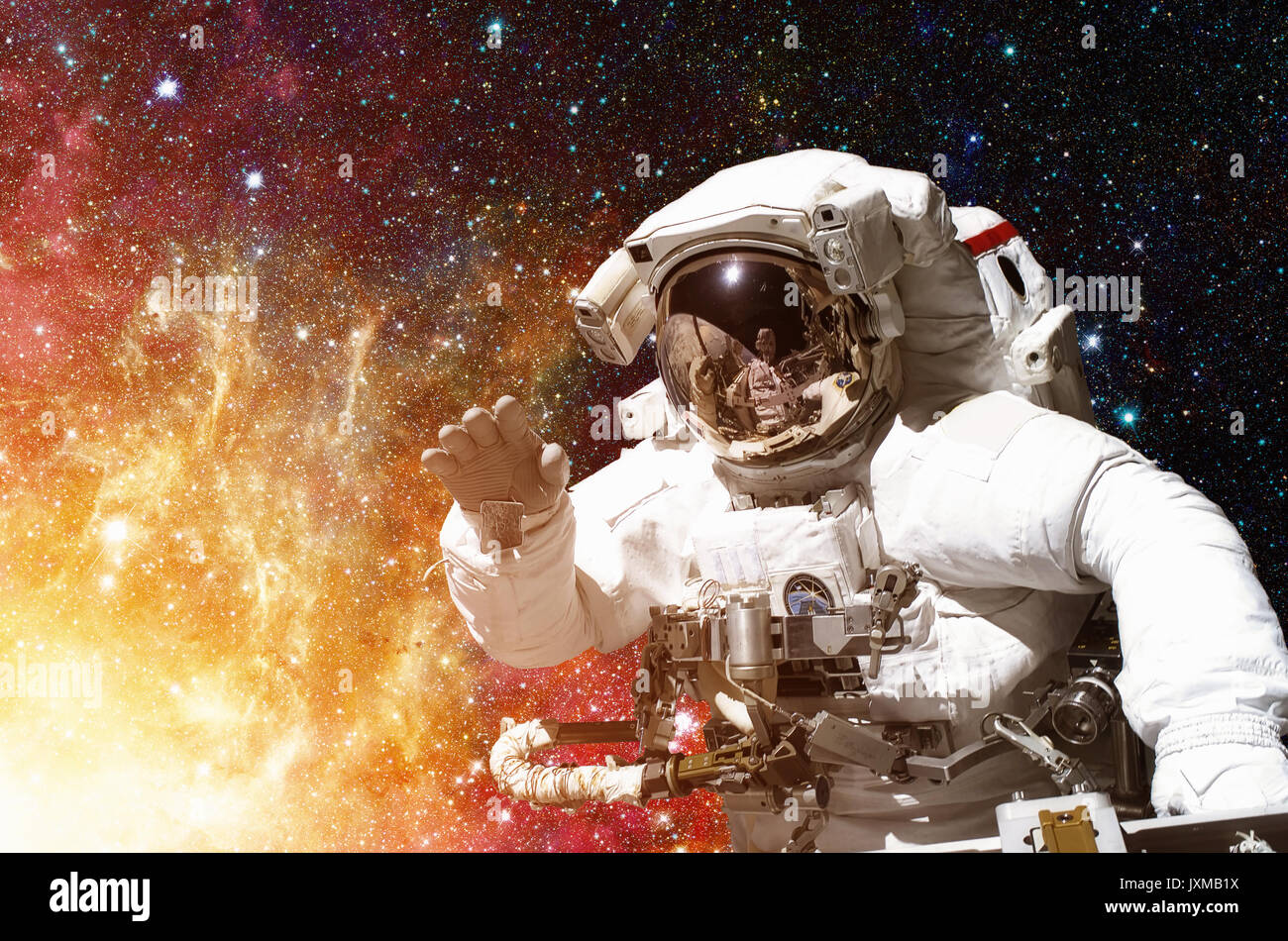 La exploración espacial de la NASA astronauta. Los elementos de esta imagen proporcionada por la NASA. Foto de stock