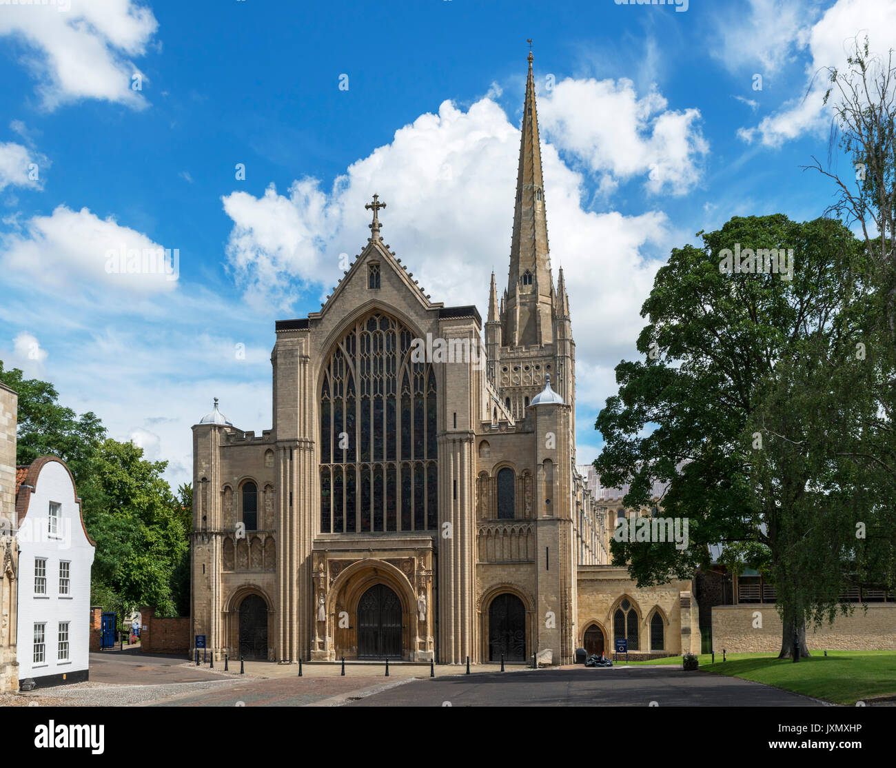 Catedral de Norwich, Norwich, Norfolk, Inglaterra, Reino Unido. Foto de stock