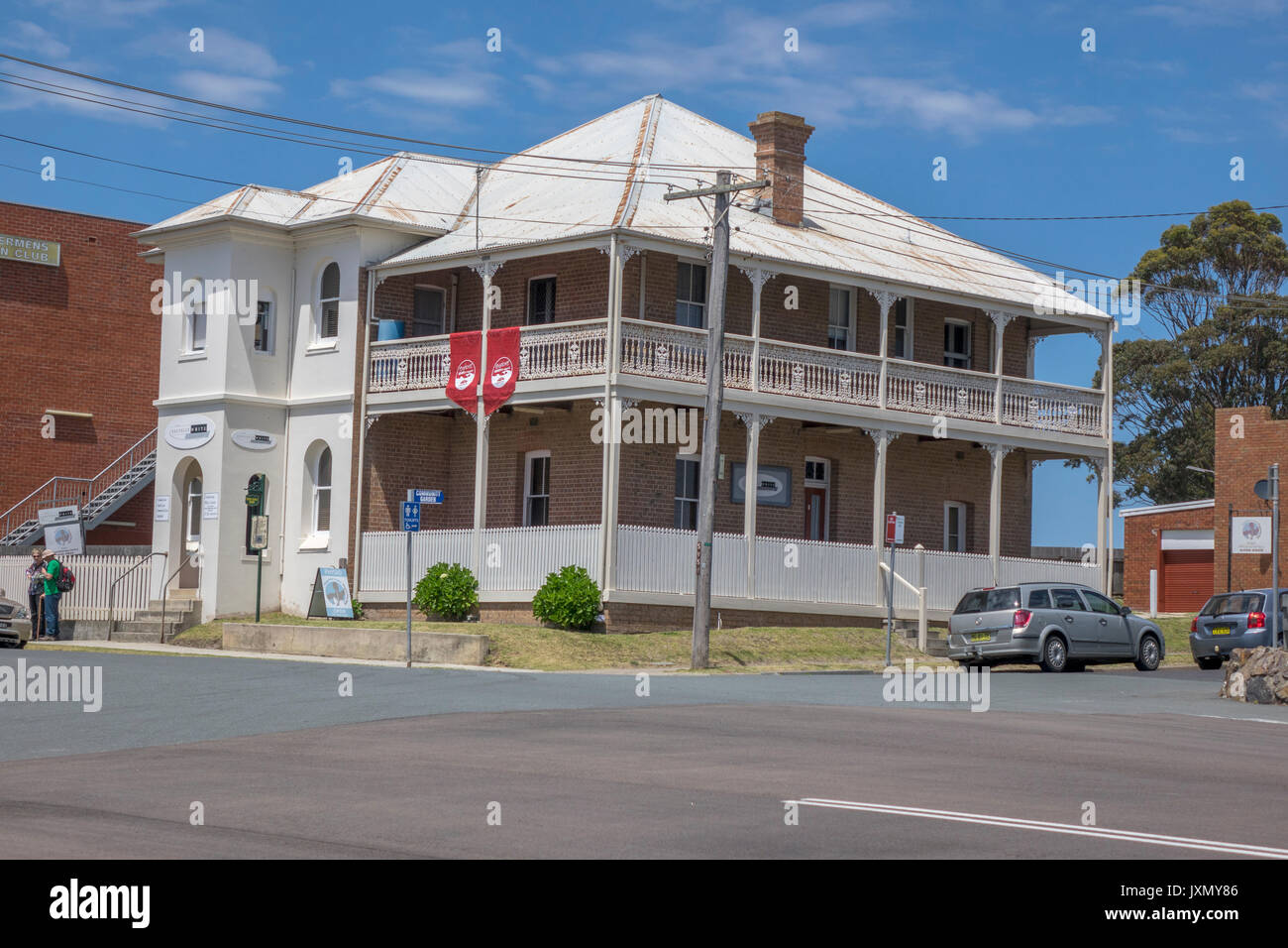 Construido en 1903 por T.J. Ramsey al Banco de Nueva Gales del Sur ahora un edificio histórico con muchos detalles de época Foto de stock