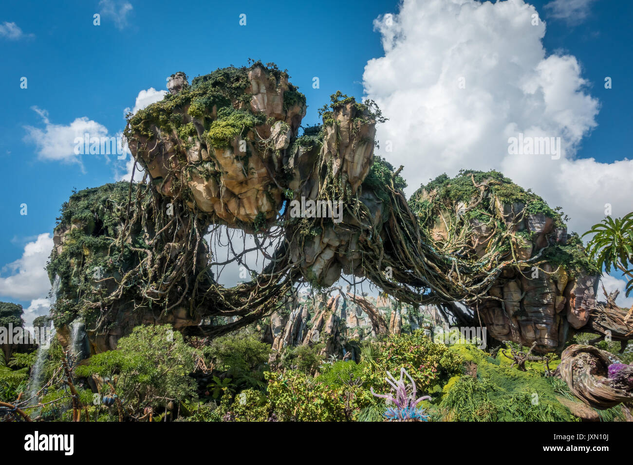 Las montañas flotantes de Pandora, Avatar de la tierra, Animal Kingdom, Walt Disney World, Orlando, Florida. Foto de stock