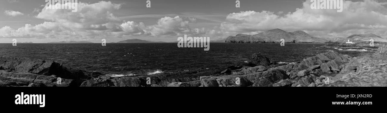 Panorama de Valentia Island, en el condado de Kerry, Irlanda Foto de stock