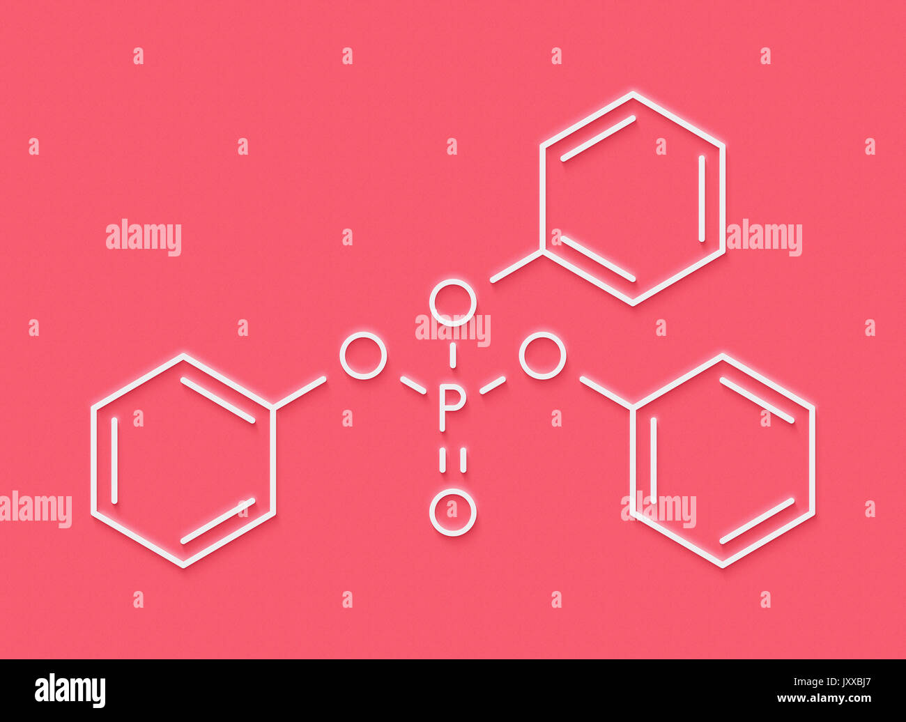 Fosfato De Trifenilo Molécula Utilizado Como Plastificante Y Retardante De Llama Fórmula 5173
