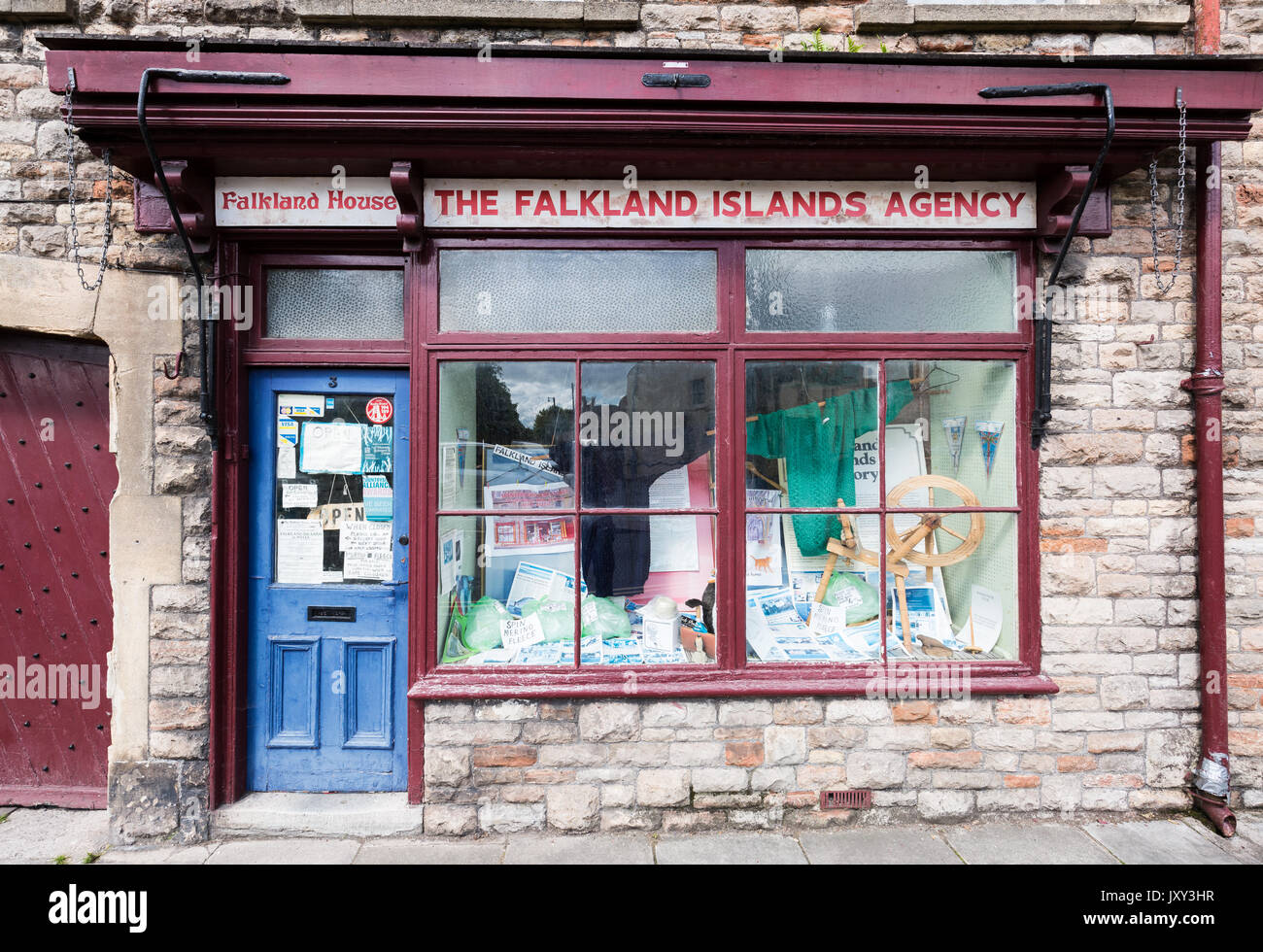 Las Islas Malvinas, Falkland tienda Agencia de casa. Wells, Somerset, Reino Unido. Foto de stock