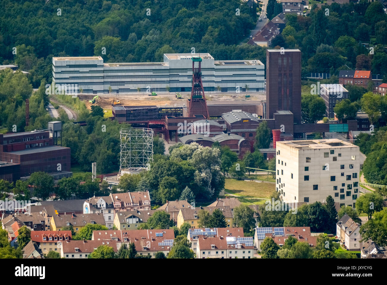 Folkwang Universidad de las Artes - edificio de SANAA, Zollverein cube zona Patrimonio de la humanidad Zollverein, arte eje PACT Zollverein Thomas Rother, área Mundo Foto de stock