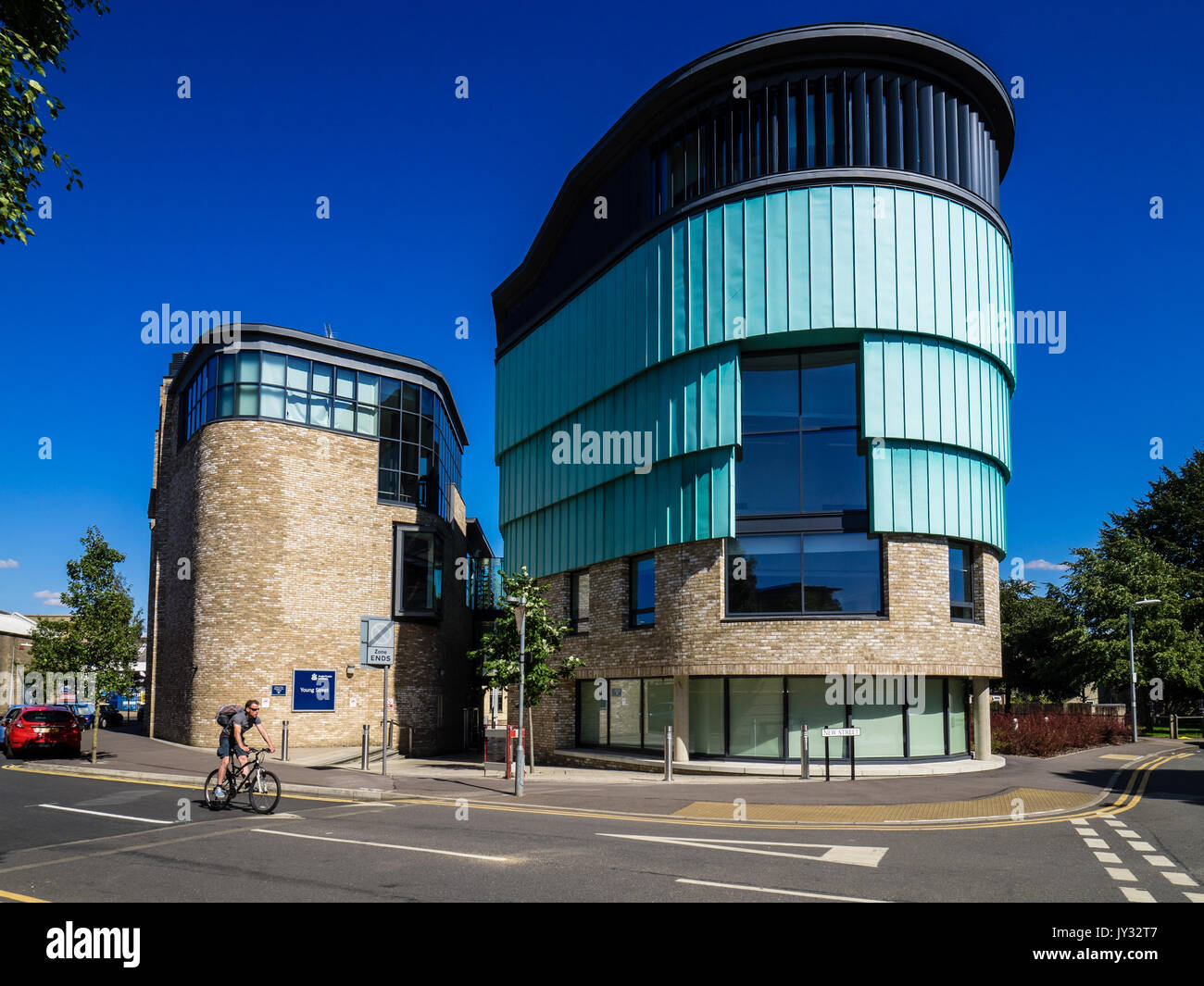 La Universidad Anglia Ruskin Cambridge Young Street - Sitio / Campus - nuevos edificios Foto de stock