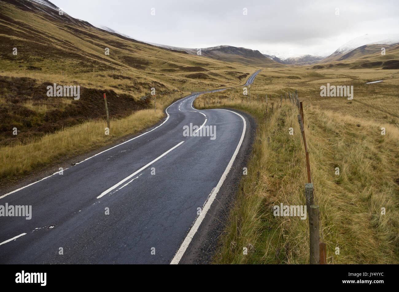 Antigua carretera militar, Glen Shee, A93, Scotland, Reino Unido Foto de stock