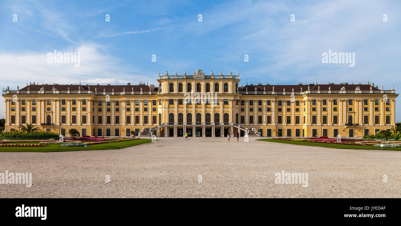 Palacio Schonbrunn, sitio del patrimonio mundial de la unesco, Viena, Austria. Foto de stock