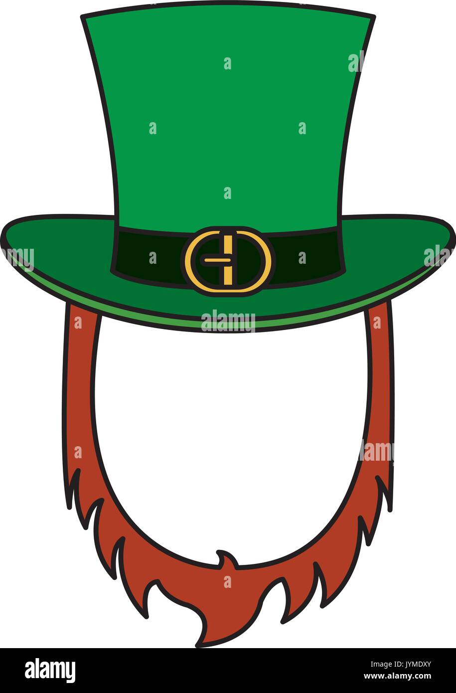 Elf irlandesa barba y gorro de fiesta de Patrick diseño ilustración vectorial Imagen Vector de stock - Alamy