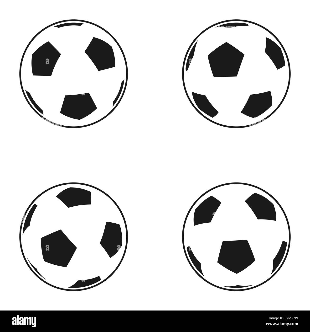 Conjunto de iconos de pelota de fútbol europeo. Símbolo del fútbol, signo  Imagen Vector de stock - Alamy
