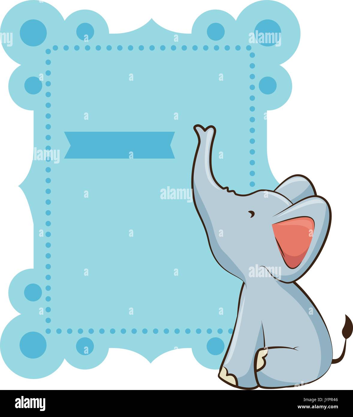Tarjeta de baby shower con lindo icono elefante sobre fondo blanco  ilustración vectorial Imagen Vector de stock - Alamy