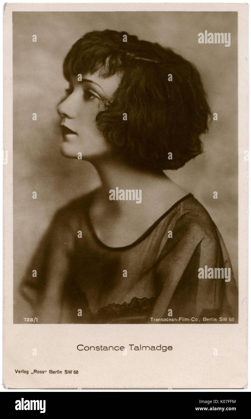 Constance Talmadge (1898 - 1973), la actriz de cine mudo americano y la estrella de la comedia Fecha: Foto de stock