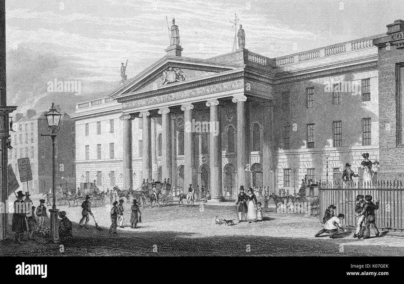 Dublín: la Oficina de Correos la Fecha: 1840 Foto de stock