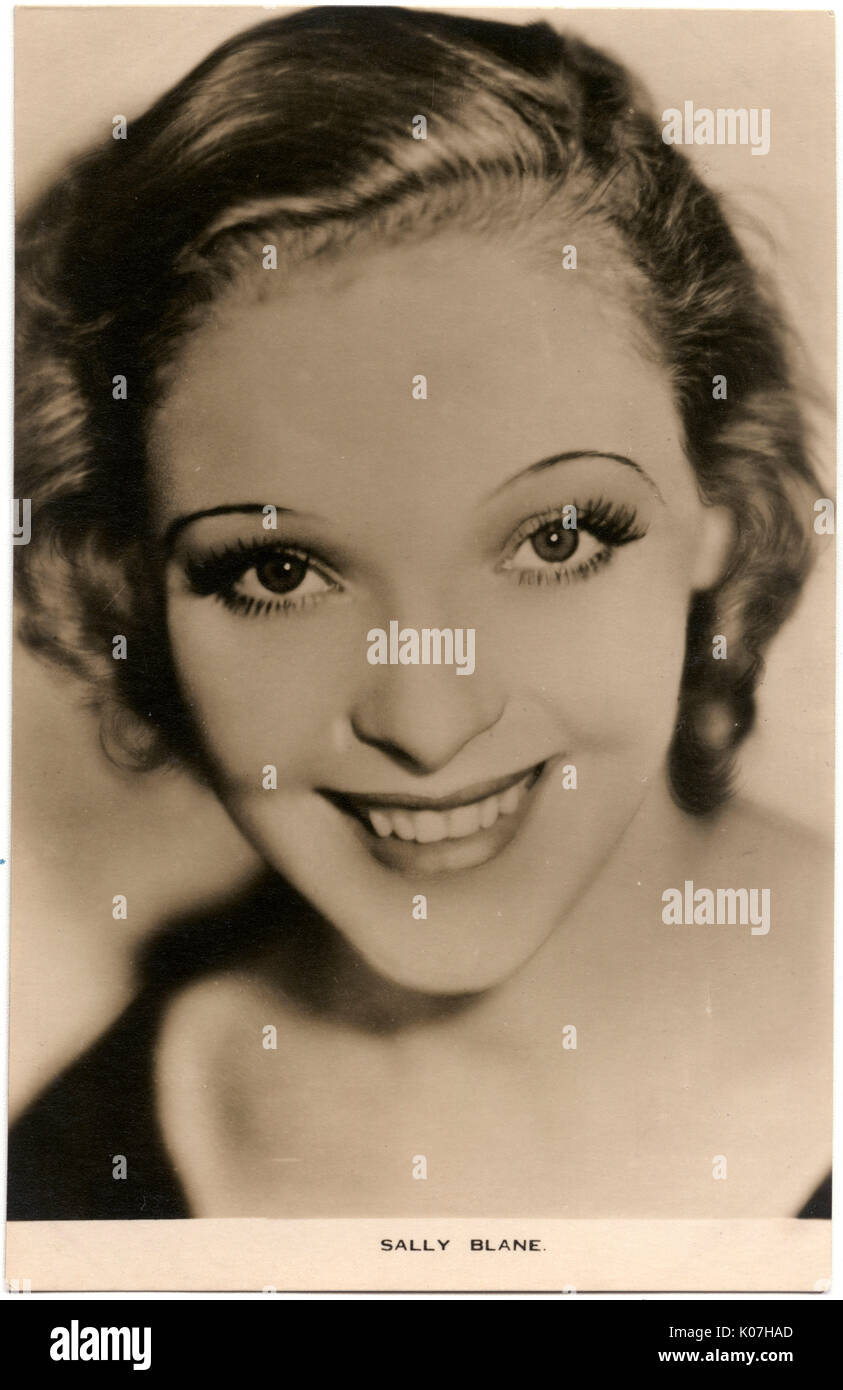 Sally Blane (1910 - 1997), actriz estadounidense. Fecha: Foto de stock