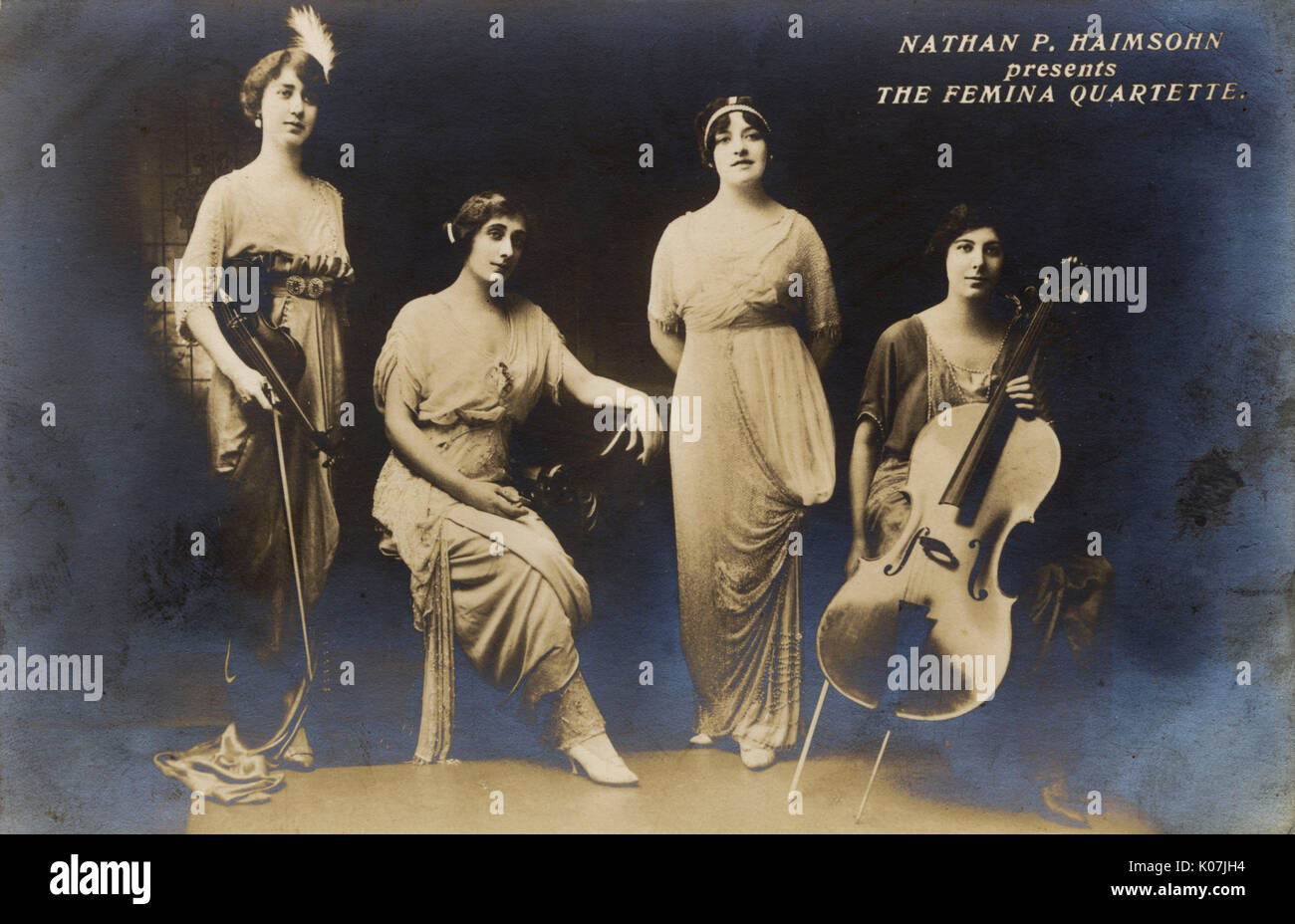WW1 era - Femina Quartette cadena presentado por Nathan P. Haimsohn. Fecha: circa 1916 Foto de stock