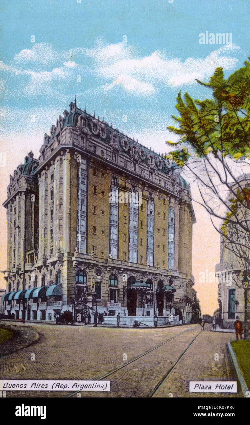 Plaza Hotel, Buenos Aires, Argentina, América del Sur, en la esquina de las calles  Florida y Charcas. Fecha: circa 1908 Fotografía de stock - Alamy