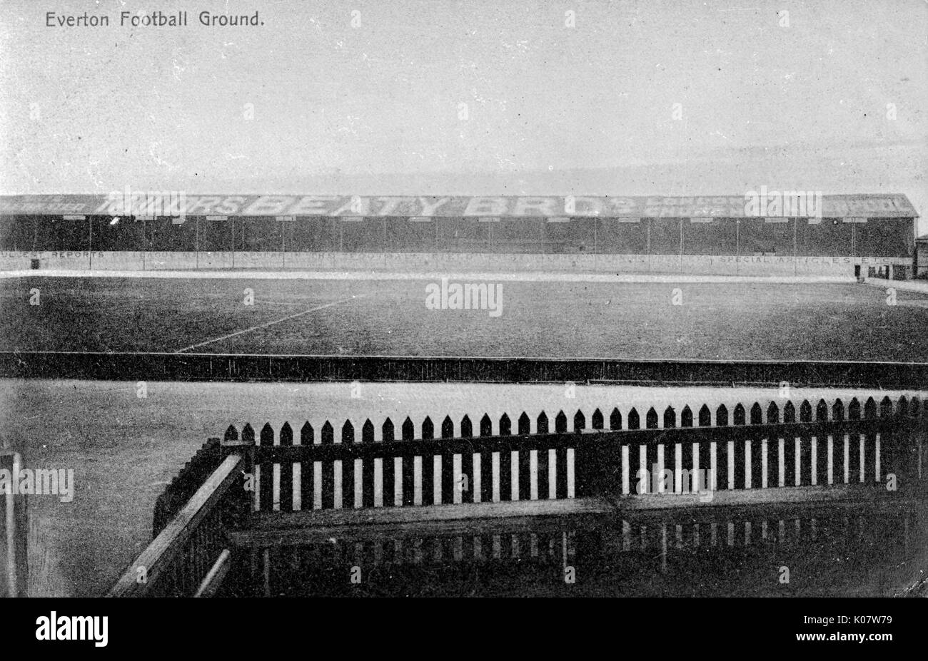 Terreno de Fútbol Everton, Liverpool. Fecha: circa 1910 Foto de stock