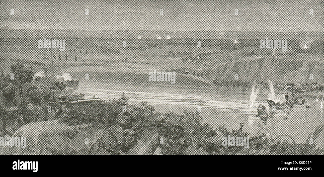 Raid otomano sobre el Canal de Suez, 1915 WW1 Foto de stock