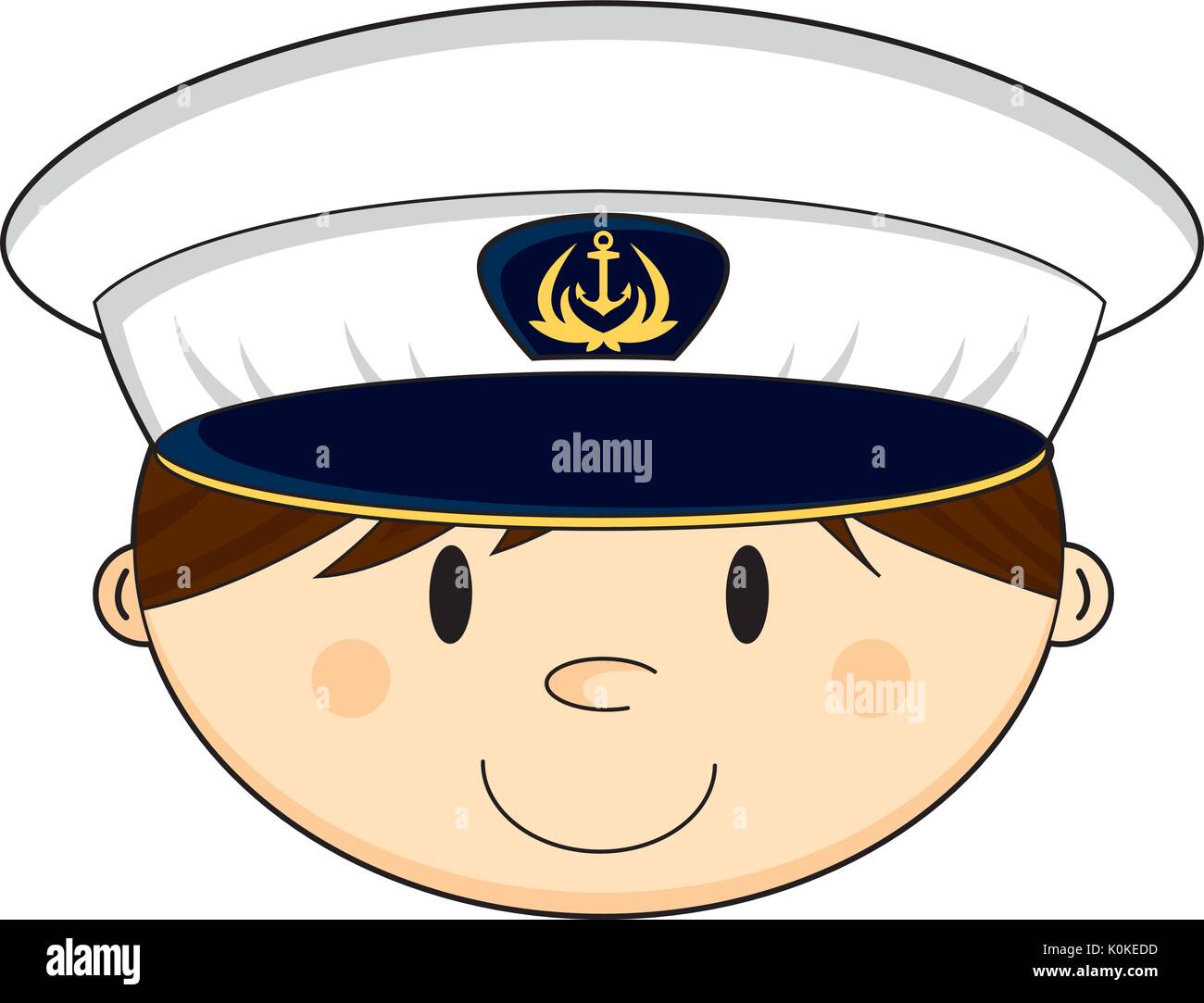 Caricatura oficial de marina Jefe ilustración vectorial Imagen Vector de  stock - Alamy