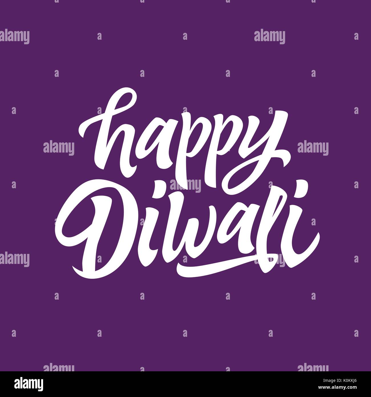 Feliz Diwali - vector dibujados a mano lápiz pincel rotulación Ilustración del Vector