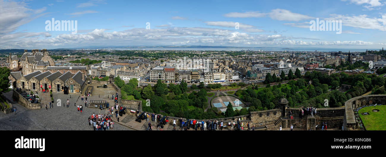 Aussicht auf vom Edimburgo El Castillo de Edimburgo, Edimburgo, Schottland, Großbritannien, Foto de stock