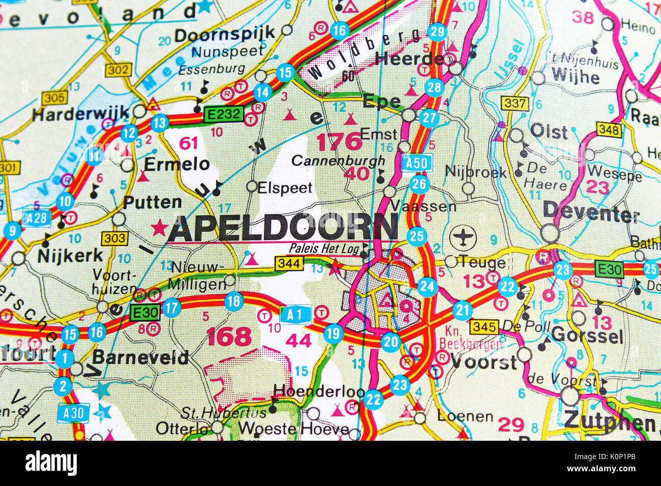 Mapa de la ciudad de Apeldoorn Mapa Mapa de carreteras Fotografía de