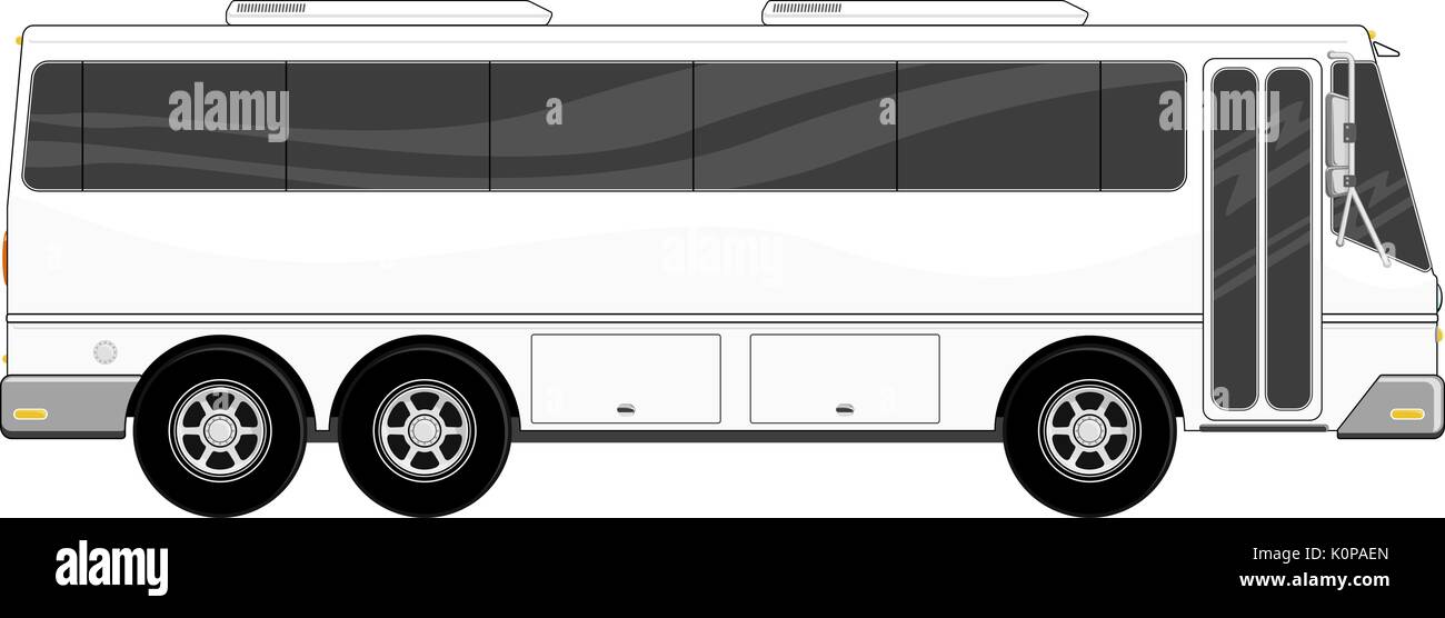 Ilustración de los autobuses de pasajeros aislados sobre fondo blanco  Imagen Vector de stock - Alamy