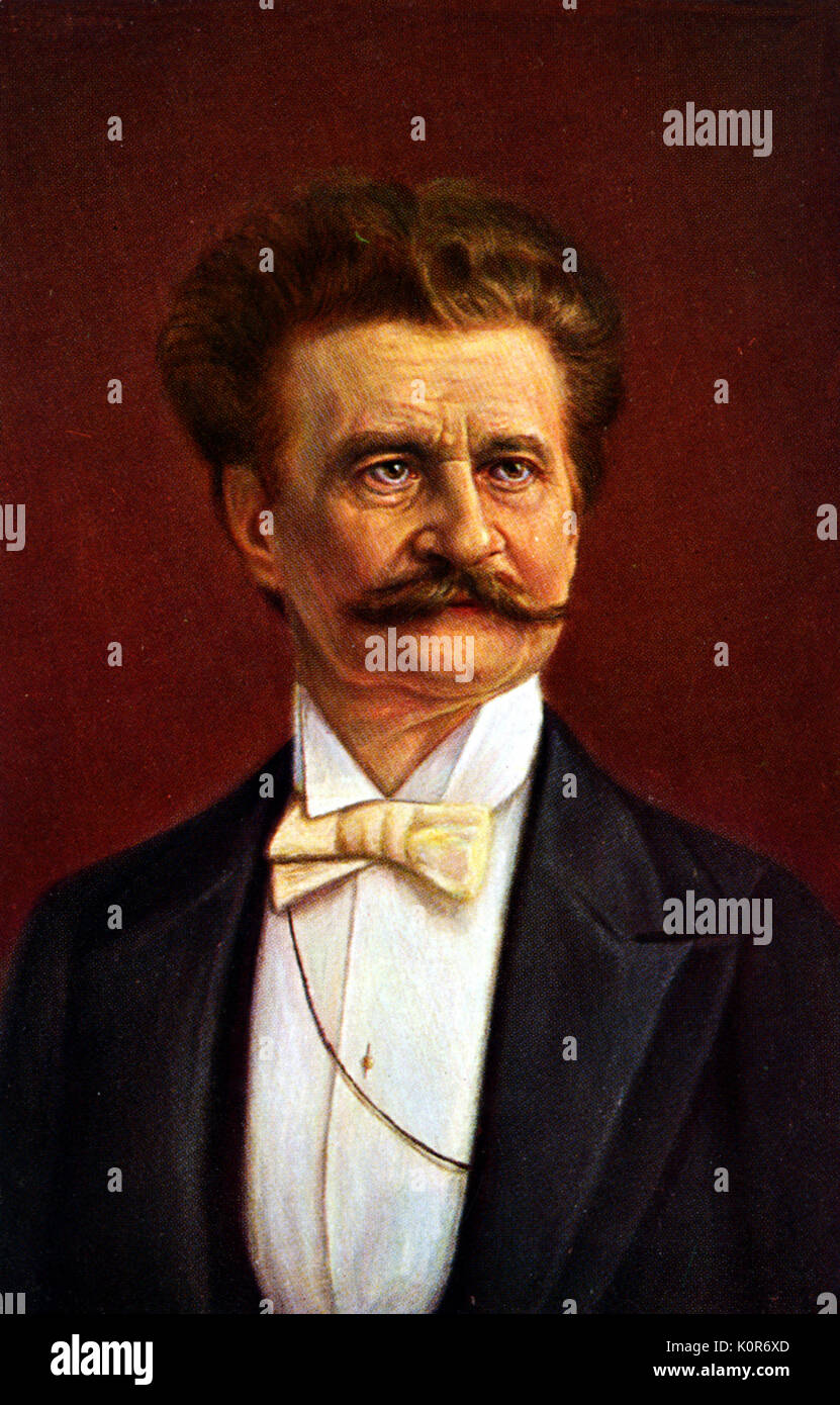 Johann Strauss II retrato. Compositor, director de orquesta y violinista 1825-1899 Foto de stock
