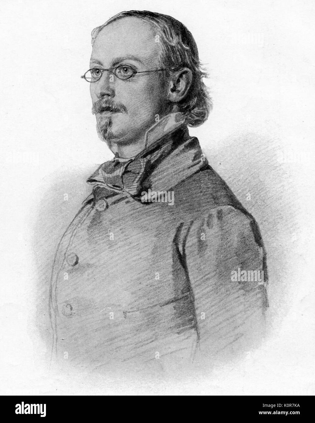 RAFF, Joachim por Lauchert. El compositor suizo, 1822-1882 Foto de stock