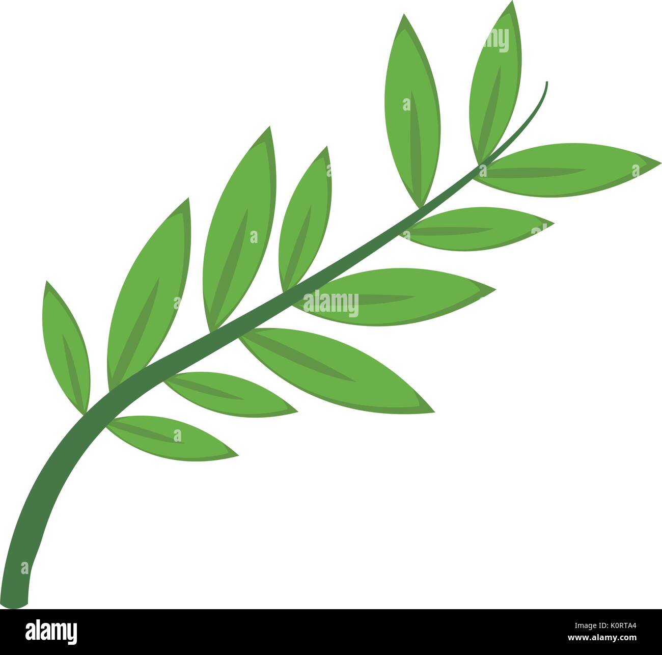 Rama de Olivo hojas flora símbolo de paz Imagen Vector de stock - Alamy