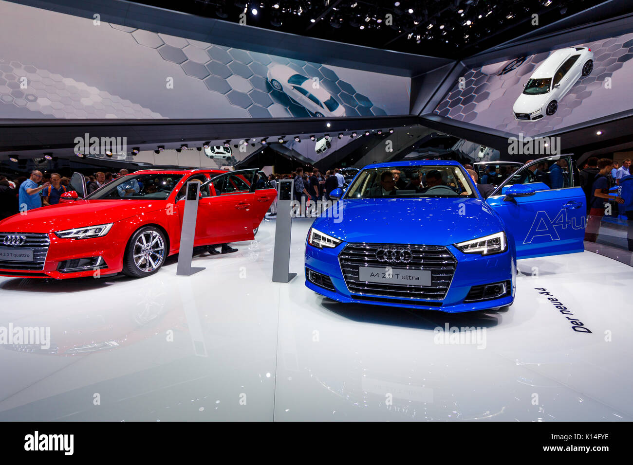 FRANKFURT - Septiembre 22, 2015: Audi se muestra en la 66ª (Internationale Automobil Ausstellung IAA) el 22 de septiembre de 2015 en Frankfurt, Alemania Foto de stock