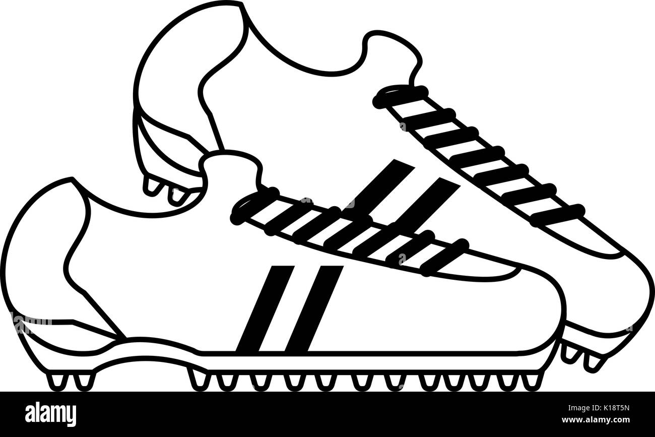 Estilo De Caricatura De Icono De Zapatos De Fútbol Ilustración del Vector -  Ilustración de negro, forma: 198344447