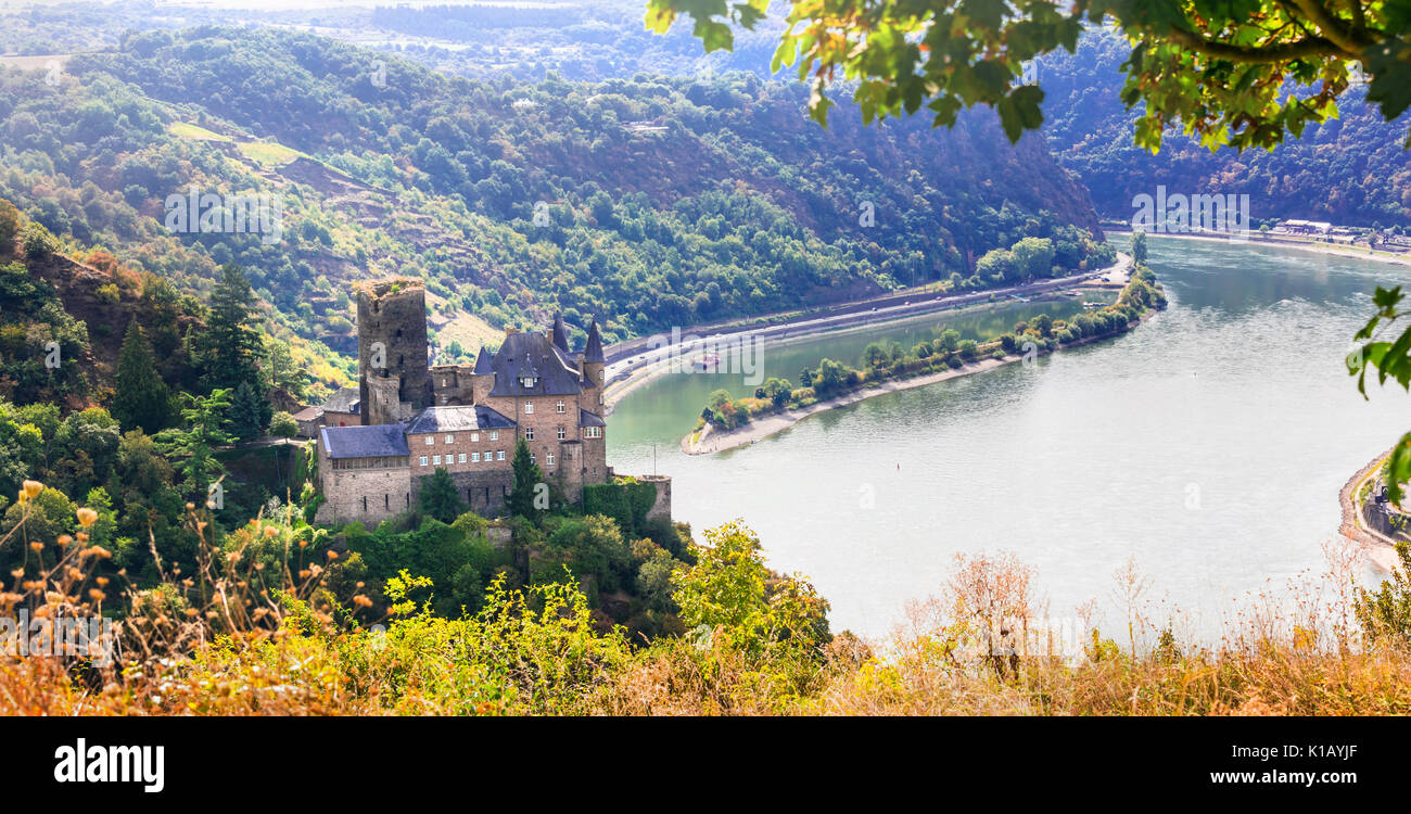 Viajes en Alemania - los famosos cruceros por el río Rin y magníficos castillos Foto de stock