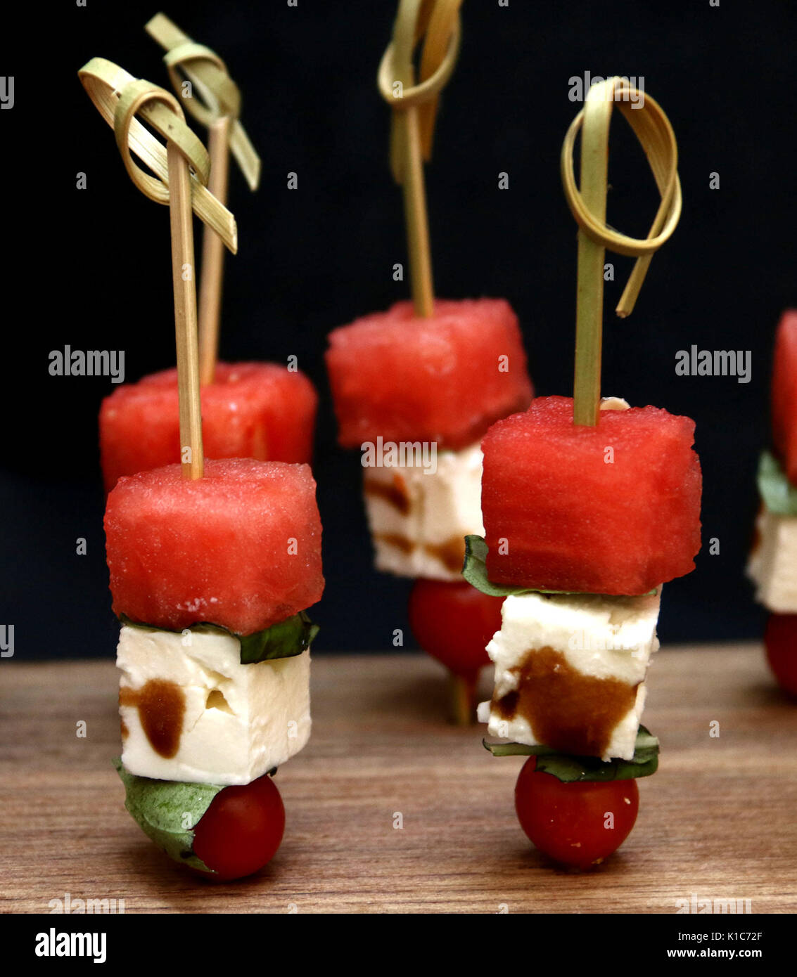 Sandía Ensalada de Feta Hors d'oeuvres Foto de stock