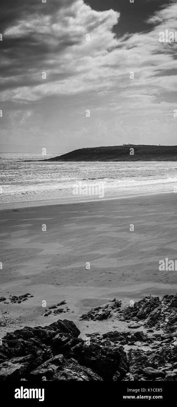 La playa en la Bahía de Whitmore, Barry Island, Valle de Glamorgan, Gales, Reino Unido. Foto de stock