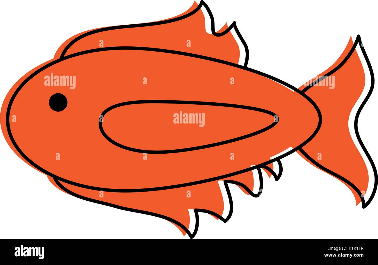 Dibujos Animados Peces Imagen De Icono Ilustracion Vectorial Diseno Color Naranja Imagen Vector De Stock Alamy