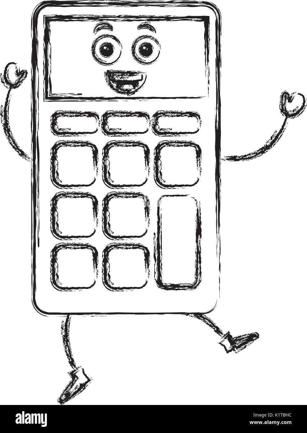 Calculadora matemática kawaii ilustración Vectorial character design Imagen  Vector de stock - Alamy