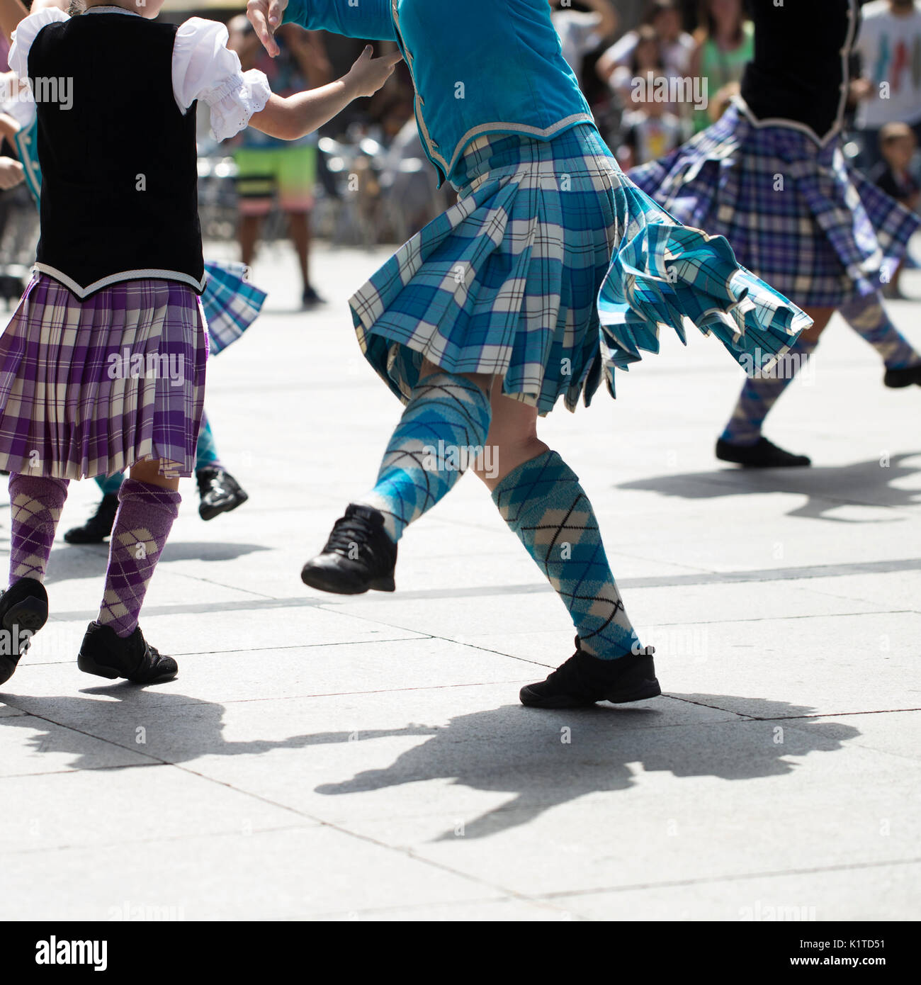 Highland dancing Foto de stock