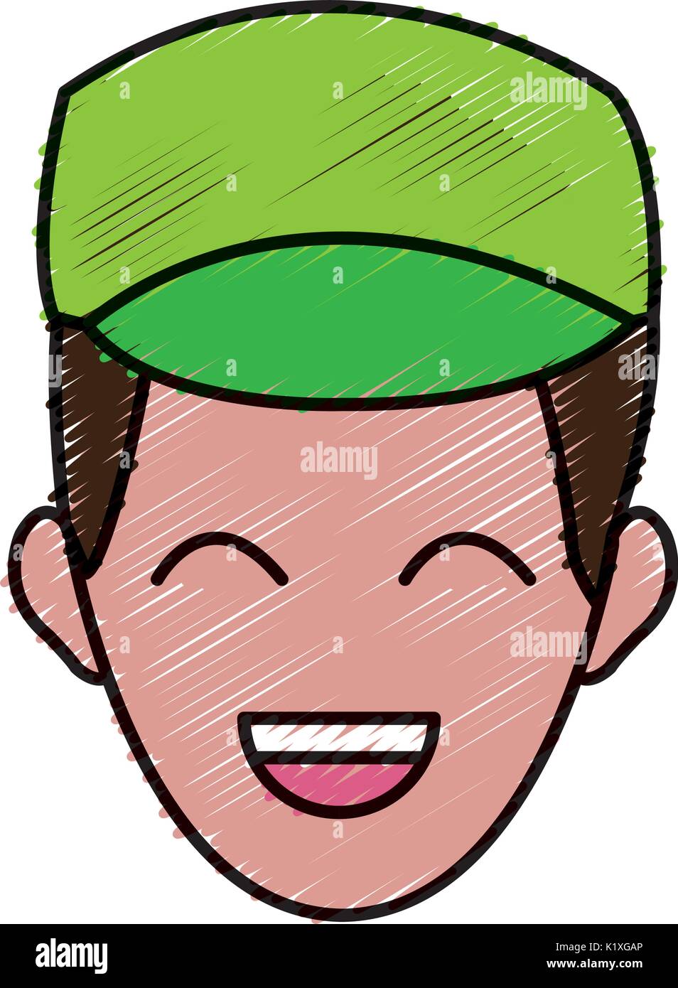 Hombre de carácter cara de perfil de personas imagen de dibujos animados  Imagen Vector de stock - Alamy