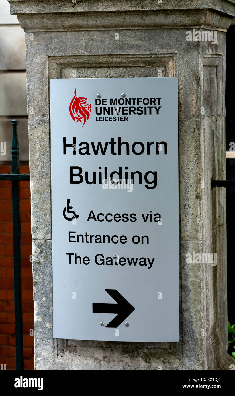 Edificio Hawthorn, Universidad De Montfort, Leicester, Reino Unido Foto de stock