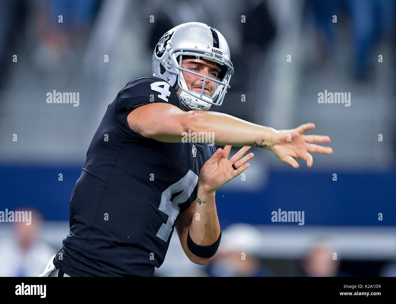 August 26th, 2017:.Oakland Raiders wide receiver Keon Hatcher (14) during  an NFL football game between the Oakland Raiders and Dallas Cowboys at AT&T  Stadium in Arlington, Texas. .Manny Flores/CSM Stock Photo 