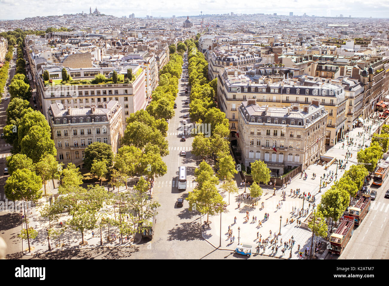 Vista del paisaje urbano de París Foto de stock