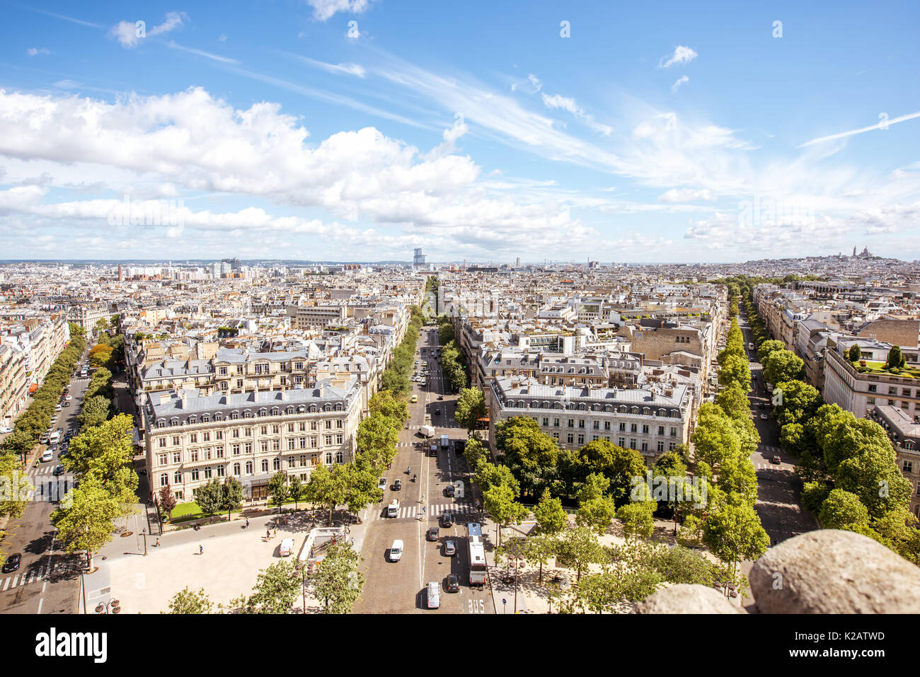 Vista del paisaje urbano de París Foto de stock