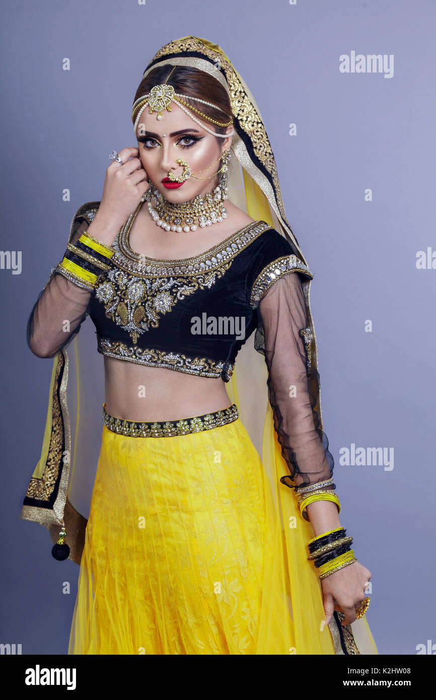 Disfraz de hindú Bollywood para niña azul