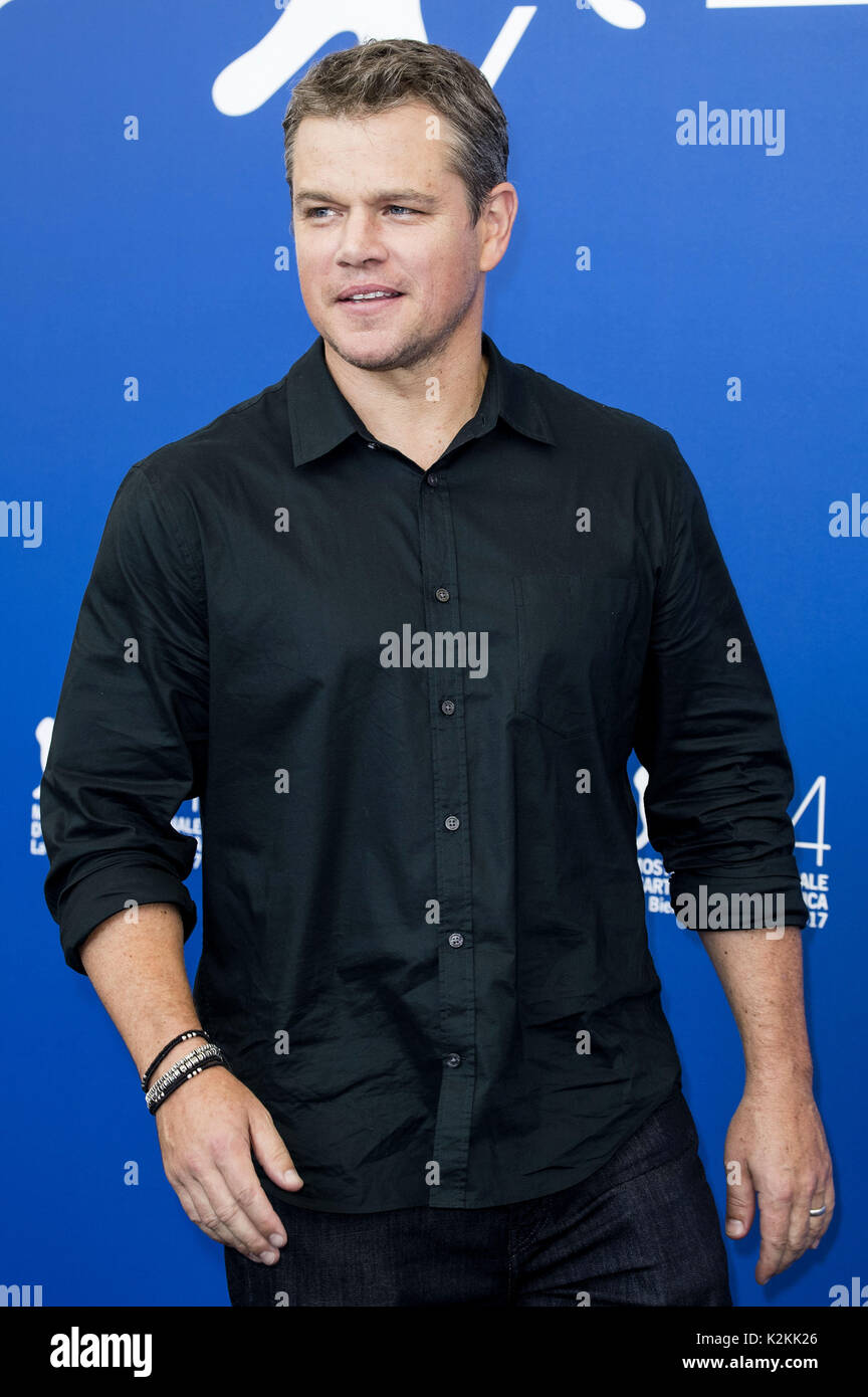Venecia, Italien. 30 Aug, 2017. Matt Damon durante el 'Downsizing' photocall en la 74ª edición del Festival Internacional de Cine de Venecia el 30 de agosto de 2017 | Verwendung weltweit Crédito: dpa/Alamy Live News Foto de stock