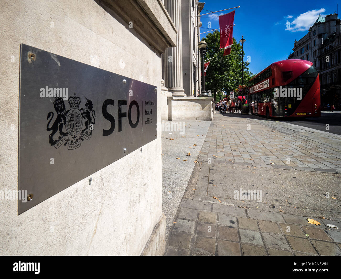 La Oficina de Fraudes Graves (SFO) firmar fuera de las oficinas de Londres. La OFS investiga y procesa graves o complejos de fraude, soborno y corrupción. Foto de stock