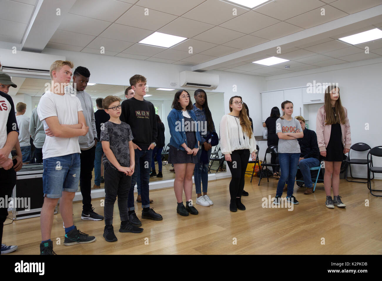Londres, Reino Unido. 31 Aug, 2017. Londres los mejores músicos jóvenes participaron en un campamento militar con expertos de la industria de la música en el paraguas habitaciones estudios de música en el corazón del West End, antes de ir de cabeza-a-cabeza en los Conciertos Gran Final en Westfield este domingo. Doce competidores han hecho a la Gran Final, donde se disputarán el título de campeón de 2017, conciertos y una gama de premios, incluyendo un metro de Londres busking licencia, tiempo de estudio y equipo busking y un viaje a París busking Crédito: Keith Larby/Alamy Live News Foto de stock
